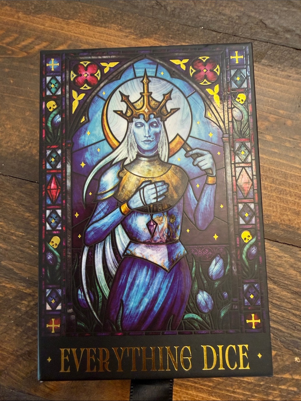 Everything Dice Stained Glass "Wraith" Limited Edition Dice Box & Set - NWOT